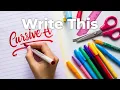 Cursive Writing for Beginners Lesson Basic Strokes and Shapes Cursive Handwriting practice