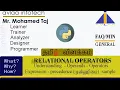 Relational operators in Python Tamil explanation