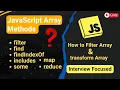 Master JavaScript Arrays for Interviews map filter reduce find Explained