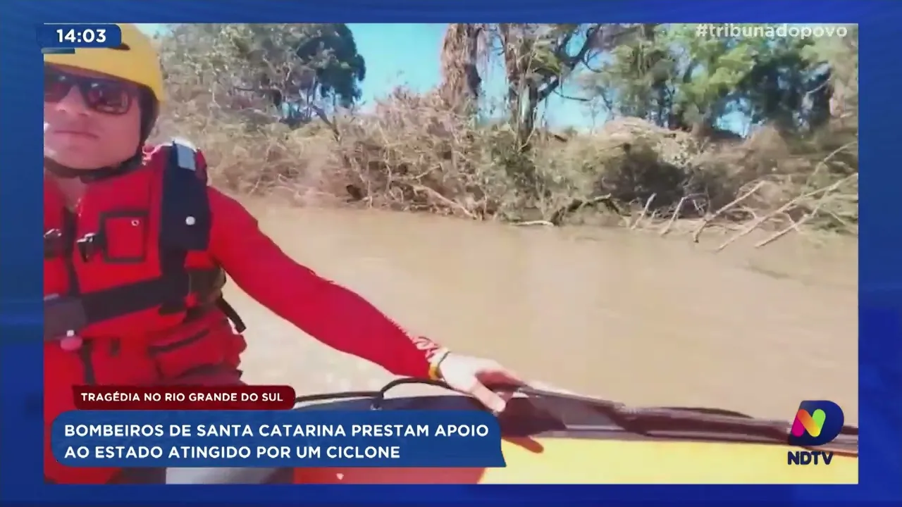 Tragédia no RS: bombeiros de Santa Catarina prestam apoio ao estado atingido por um ciclone