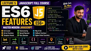 JavaScript for Beginners Lecture 5 ES6 Features Map Filter Reduce