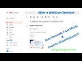 How to Auto Generate Certificates Email to All participants- Google Form
