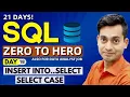 SQL Full Course In Just 21 Days SQL Tutorial in Hindi Insert Into Select Select Case Day 18