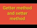 Getter method and setter method in python
