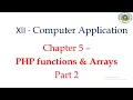 12 CA Chapter 5 Php Functions and Arrays Part 2