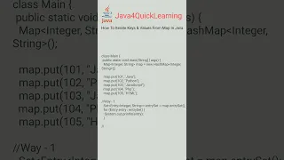 How To Iterate Keys Values From Map In Java Interview Questions