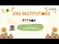 Foundational loop Python SNS Institutions