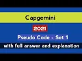 Capgemini Pseudo Code 2021 Set 1 MCQs How to Solve Pseudo Code The Coding Bytes