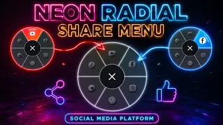 Building a Neon Radial Share Menu with Pure HTML5 SVG CSS3 JavaScript