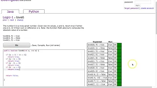 Codingbat - love6 Java