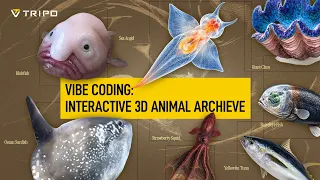 Tripo AI x Vibe Coding | How to Build an Interactive 3D Archive of Rare Animals