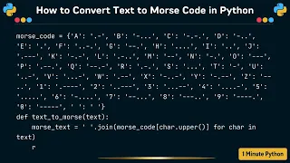 How to Convert Text to Morse Code in Python