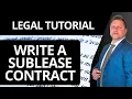 How to Write a Sublease Contract Legal Tutorial 2026