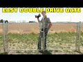 Easily Hang A Double Drive Chain Link Gate