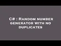C Random number generator with no duplicates