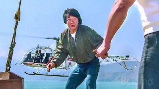 jackie chan takes down a chopper amazing stunt work the protector clip