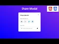 Make a Share Modal with HTML CSS JavaScript