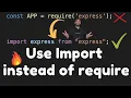 Use Import Instead of Require in Node App Node Js Tutorials Code By