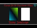 Direction cursor hover Using CSS3 JavaScript UI Design Cursor Hover