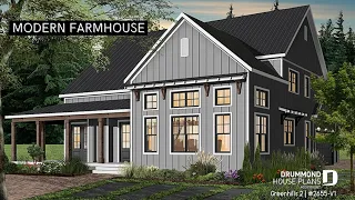 Best Farmhouse with a modern look by Drummond House Plans by plan 2655-V1
