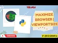 Python Playwright 2023 Part 17 How to Screen a Browser in Playwright ViewPortSize