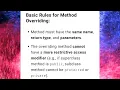 CS3391 UNIT 2 Method Overriding in java EngineeringMasteryMadeSimple