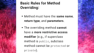 CS3391 UNIT 2 Method Overriding in java EngineeringMasteryMadeSimple
