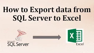 Download How to export data from SQL server to Excel | Export table records to Excel | SQL DBA MP3