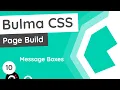 Bulma Tutorial Product Page Build - Message Boxes