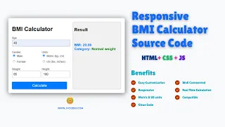 How to Create a Body Mass Index BMI Calculator Using HTML CSS JavaScript