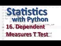 Dependent Measures T Test with Python