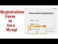 Registration Form in Java Mysql