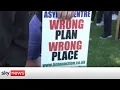 Migrant crisis Linton-on-Ouse residents protest against asylum centre