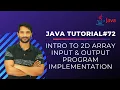 Introduction to 2D Array in Java Program Implementation In Hindi