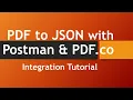 How to Convert PDF to JSON using Postman and PDF co