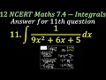 Integration of 1 9 2 6 5 dx NCERT 7 4 question