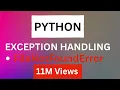Lecture-20 How to handle FileNotFoundError using try-except in python