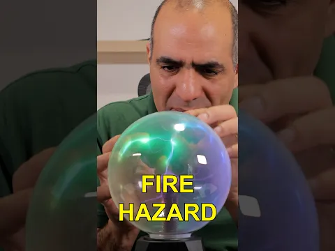Plasma Globe Can Be a Fire Hazard #experiment #technology #science #funny