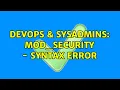 DevOps SysAdmins Mod - security