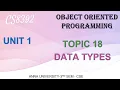 CS8392 - OBJECT ORIENTED PROGRAMMING