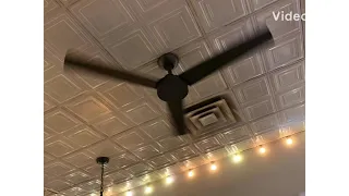 Minka Aire Roto ceiling fan at a pizza restaurant