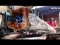 Download Lagu Terbaik !! Akhirnya Terbelah Meski Mata Gergaji Hampir Menyerah. Bongkot Kayu Jati Material Joglo.
