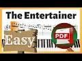 Download Lagu Scott Joplin - The Entertainer (Easy Version) | Piano Tutorial | Piano Notes