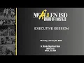 McAllen ISD Regular Board Meeting January 29 2026