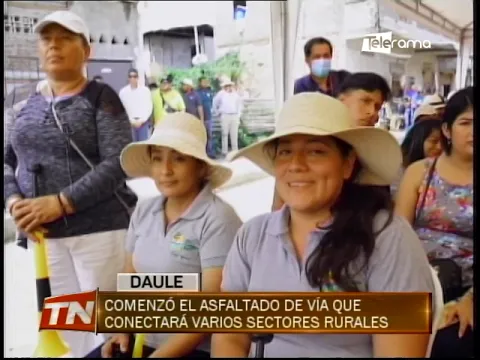 Comenzó el asfaltado de vía que conectará varios sectores rurales