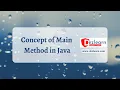Session 9 Concept of Main Method Object Oriented Programming Series OOPS