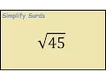 Sqrt 45 Simplifying Surds