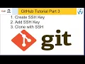GitHub Tutorial P3 Add SSH keys in GitHub Account Clone GitHub Repo with SSH Auth keys