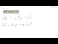 Factor 2x 2 3xy y 2 and verify