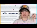 Reading My Forum Posts From When I Was Like 13